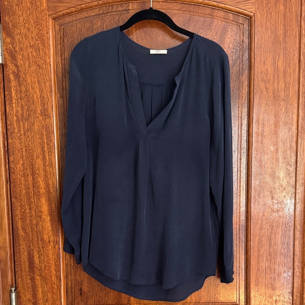 Joie Deep Blue Women's 100% silk Blouse
